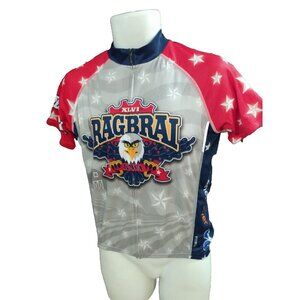 Primal Cycling Jersey Ragbrai XLVI Iowa Full Zip Eagle Men's Small